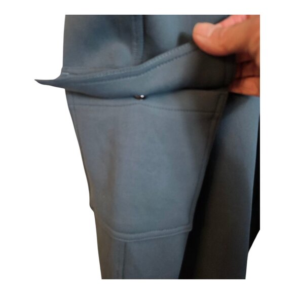 32 Heat Women's Relaxed Cargo Joggers Steel Blue Drawstring Elastic Waist XXL - Picture 10 of 17